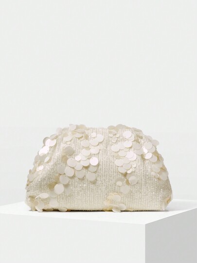 MOTF PREMIUM WOMEN'S FASHIONABLE SEQUIN CLUTCH PURSE, BAG FOR WOMEN ELEGANT, LUXURY, PERFECTLY MATCHING WITH PROM DRESSES FOR WOMEN, PROM ACCESSORIES,SPARKLY ELEGANT FOR WOMEN, PROM BAG FOR PARTY