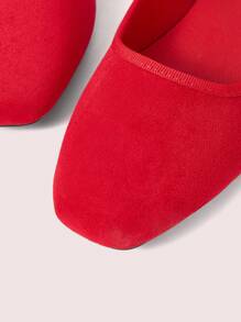 CUCCOO DOLLMOD Women's Red Cute Flat Shoes, Minimalist Fashion Casual For Daily Wear