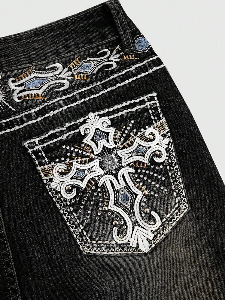 ROMWE Grunge Punk Spring Black Y2K Retro Xplosion Pocket Cross