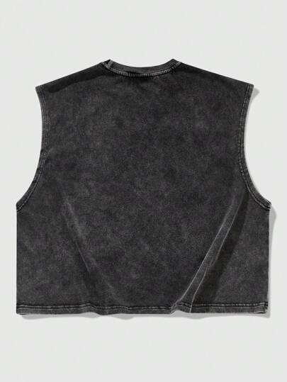 Goth Top de tirantes informal para hombres con gráfico de cruz de copo de nieve