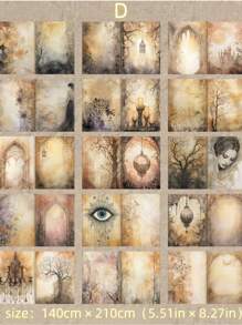 1pack 20 Sheets Exotic Wild Vintage Style Scrapbook Paper, Collage Material, Diy Decoration Background Paper, Personalized Scrapbook Notebook Stationery Supplies For Festival Gift Wrapping