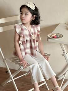 DAZY 女童两件套秋季服装 - 白色 - 查看 1