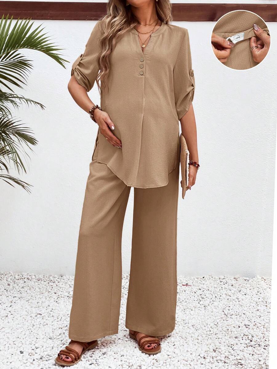 SHEIN 孕妇休闲宽松两件套