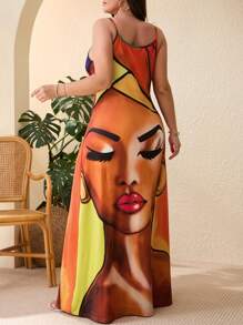 Breezaya 大码女式波西米亚风图案吊带裙，适合夏季