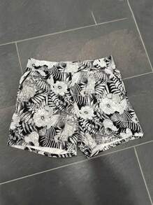 Men's Summer Floral Print Casual Shorts With Pockets - Multicolor - View 1