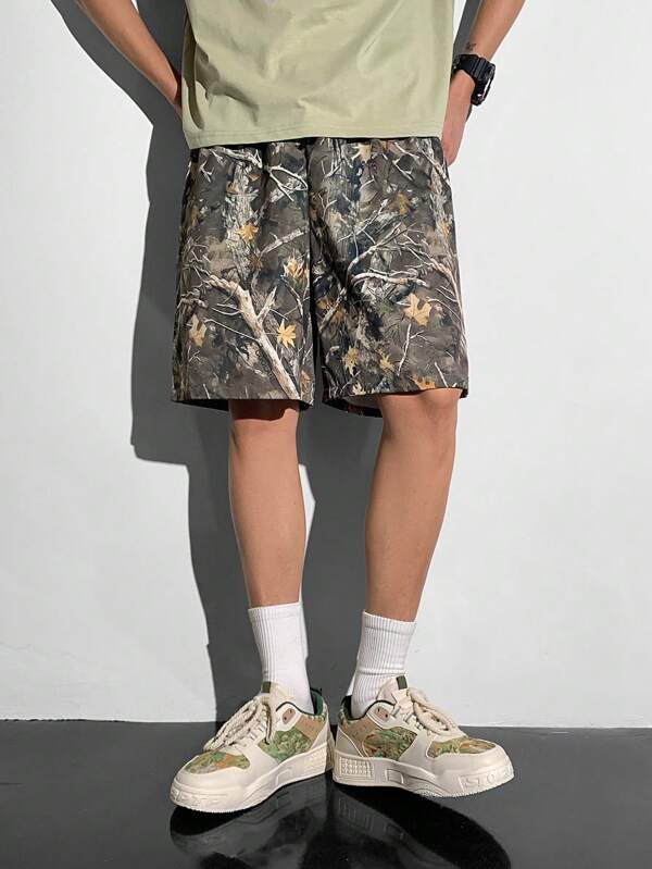 SHEIN Teen Boys' Casual Loose Comfortable Versatile Printed Shorts