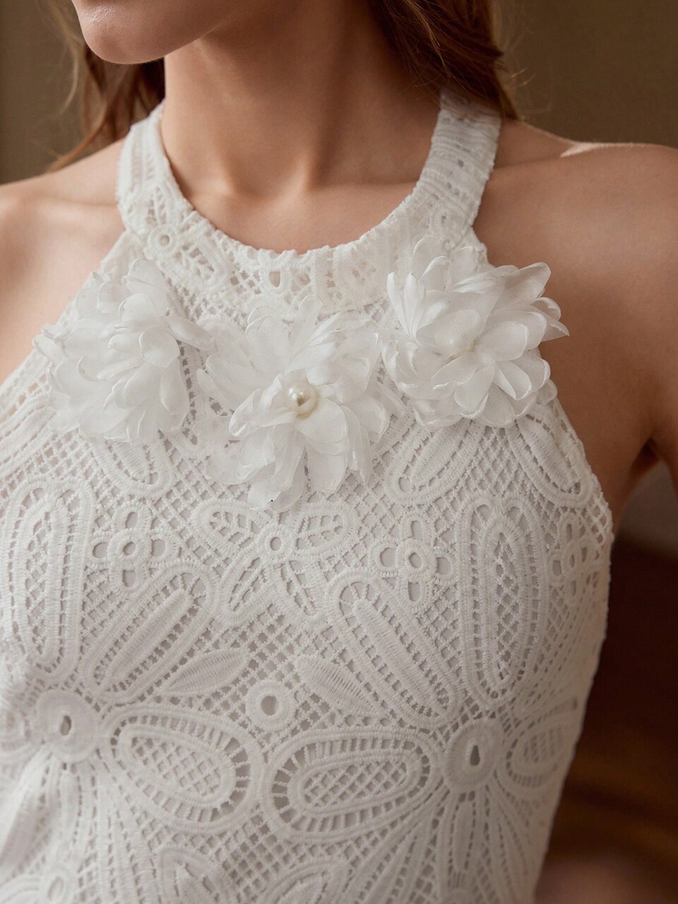 MOTF APPLIQUES GUIPURE LACE DRESS