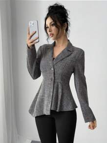 Chiquease Blazer informal asimétrico para mujer
