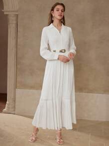 MOTF PREMIUM VÁY THÊU HOA TỔNG HỢP - trắng - Xem 5