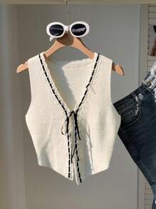 Comfortcana كومبليه نسائي متناسب الحجم الكبير بنقوشات ربط ذات لون أزرق و أحمر ، مصنوع من الأقمشة المحبوكة للصيف