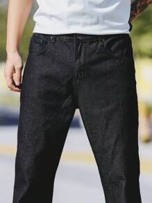Manfinity Homme Men's Casual Pocket Straight-Leg Flared Jeans