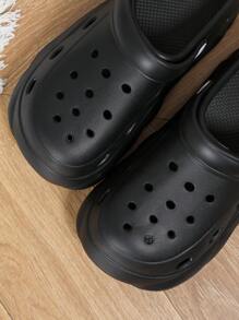 Cuccoo 女士封闭式厚底凉鞋，舒适封闭式带绑带拖鞋，黑色透气沙滩拖鞋，适合户外穿着 - 黑色 - 查看 5