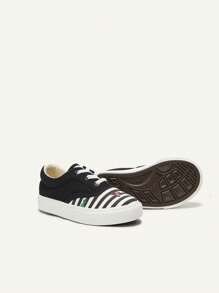 Cozy Pixies Lente Zomer Schattige Fruit Gestreepte Modieuze Casual Sport Canvas Gevulkaniseerde Rubberen Zool Elastische Band Baby Sneakers