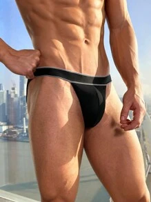 Snug Zone 男士条纹舒适平角内裤 - 黑色 - 查看 3