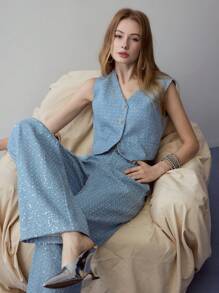 MOTF STUDIO ÁO BA LỒNG ĐƠN NGỰC KIM CƯƠNG - Màu xanh lam - Xem 1