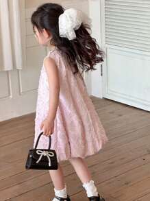 DAZY Young Girl Casual Dress, Autumn - Pink - View 5