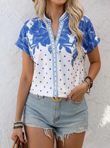 Breezaya Women's Woven Printed Casual Holiday Summer Shirt