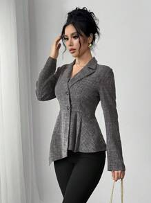 Chiquease Blazer informal asimétrico para mujer