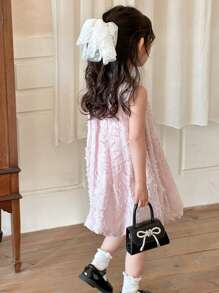 DAZY Young Girl Casual Dress, Autumn - Pink - View 6