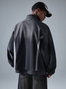 NEON BLANC Men's Loose Fit Street Style Long Sleeve Denim Jacket