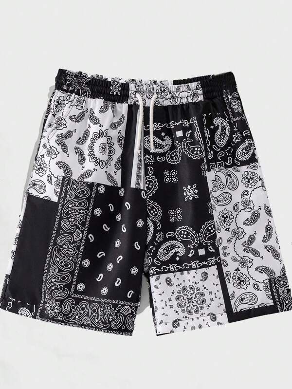 SHEIN Teen Boys' Retro Pattern Retro Print Casual Comfortable Fashion Versatile Soft Socks, Suitable For Daily Wear, School, Travel, Sports, Festivals