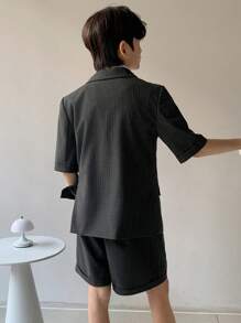 DAZY Ropa de otoño para niños - Conjunto de caballero para niño preadolescente, ropa de vuelta al cole - Gris - Ver 4