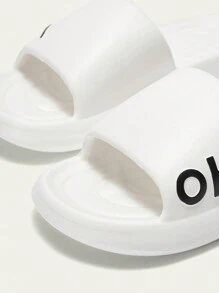 Cuccoo Women's Fashion White Lightweight Comfortable EVA Slip-On Sandals, Suitable For Beach, Vacation, And Home Spring Shoes Spring Break Easter For Casual Beach Style - White - View 3