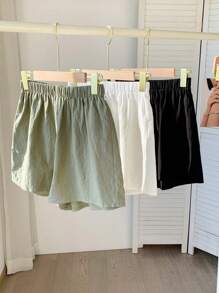 Comfortcana 3-teiliges Lässig-Shorts Set in Große Größen, mehrfarbig, einfach und modisch für den täglichen Gebrauch