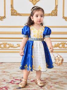 SHEIN Sukienka Babygirl Cute Floral Patchwork na lato