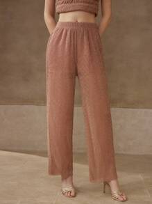 MOTF ELASTIC WAIST STRAIGHT LEG PANTS - Bronze - View 8