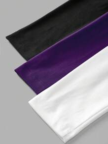 SHEIN EZwear 3 件套女士休闲圆领长袖紧身长款 T 恤，适合春秋季