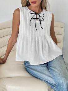 SHEIN Essnce Women's Sleeveless Tank Top, Minimalist Fashion Casual Everyday Wear