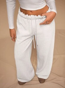 Forever 21 女士休闲阔腿宽松阔腿裤，春季 - 白色 - 查看 6