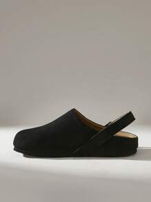 Solecia 女士纯色金属装饰简约平底乐福鞋，休闲日常穿着