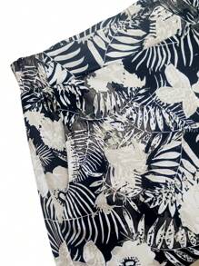 Men's Summer Floral Print Casual Shorts With Pockets - Multicolor - View 5
