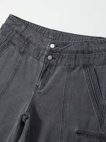 ROMWE MEN Street Life Casual multipocket denim shorts voor heren