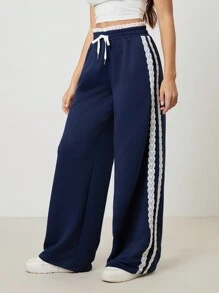 SHEIN Tall Pantalones largos casuales de unicolor para mujer, de estilo minimalista para uso diario