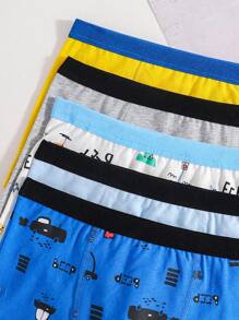 Young Boys Comfortable Car Dinosaur Print 5-Pack Boxer Briefs - Multicolor - View 5