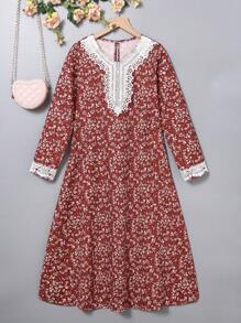 SHEIN Vestido minimalista informal de uso diario para niñas preadolescentes