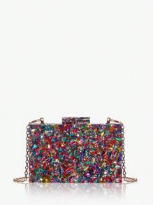 SHEIN SXY Ladies, Women Evening Bags, Clutchs, Crossbody Bags, Fashionable, Luxury, Acrylic, Elegant, Simple, Personalized, Versatile, Classic, Bling Bling, For Cocktail Party, Party, Prom, Club, Date, Birthday, Evening, Date Nigh, Ball