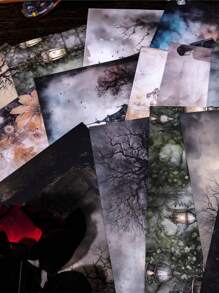 1pack 20 Sheets Exotic Wild Vintage Style Scrapbook Paper, Collage Material, Diy Decoration Background Paper, Personalized Scrapbook Notebook Stationery Supplies For Festival Gift Wrapping