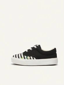 Cozy Pixies Lente Zomer Schattige Fruit Gestreepte Modieuze Casual Sport Canvas Gevulkaniseerde Rubberen Zool Elastische Band Baby Sneakers