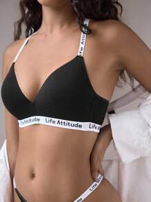 EasyFave 5 piezas/paquete de Sujetadores para mujeres sin aros ni metal, con relleno desmontable - Multicolor - Ver 7