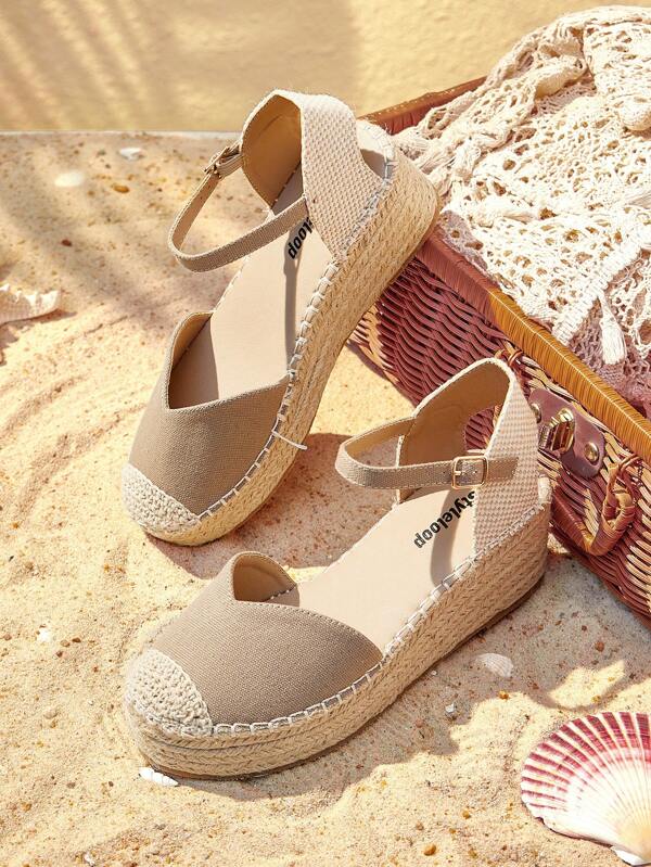 Styleloop Zapatos de plataforma con cuña de tela verde para mujer, elegantes y casuales para vacaciones, fiestas, citas, bodas, banquetes, estilo bohemio, música occidental y festivales