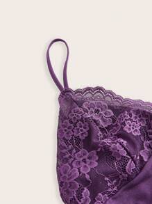 Sweetina Contrast Lace Bow Front Y2k Cami Top