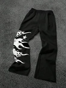 Manfinity EMRG Quần nỉ cạp rút họa tiết khối màu thường ngày cho nam - Nhiều màu - Xem 2