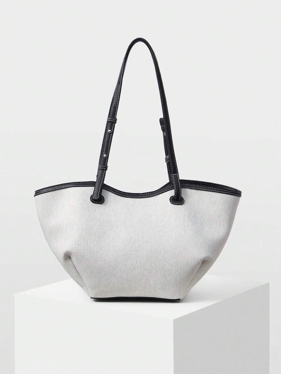 MOTF PREMIUM WOMEN'S FASHION MINIMALIST LARGE CAPACITY TOTE BAG FOR COMMUTING - Multicolor - View 1