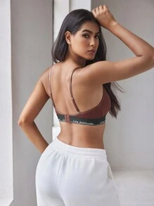 EasyFave 5pcs/Pack Women Minimalistic Letter Print Wireless Bras - Multicolor - View 2