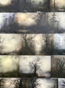 1pack 20 Sheets Exotic Wild Vintage Style Scrapbook Paper, Collage Material, Diy Decoration Background Paper, Personalized Scrapbook Notebook Stationery Supplies For Festival Gift Wrapping