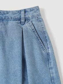 SHEIN MOD Fritidskläder för kvinnor Lös lång blå jeanskjol, Puerto Rico-kläder, kontorskläder för kvinnor, alla hjärtans damkläder, 90-talskläder, vårklänningar för kvinnor, jeanskjolar, jeanskjolar för kvinnor, cowgirlklänningar för kvinnor, renässanskjol, arbetskjol - Mediumtvätt - Visa 5